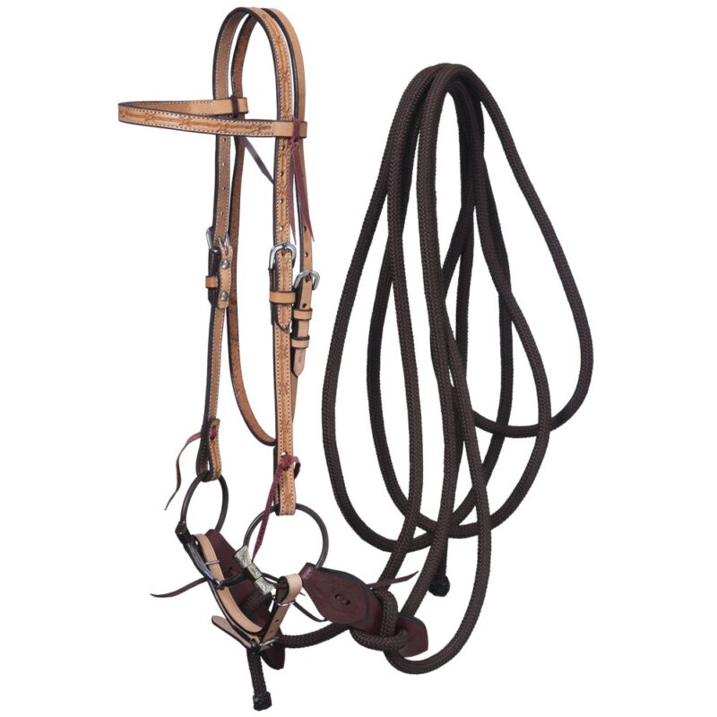 Royal King Browband Headstall, Snaffle & Mecate Set