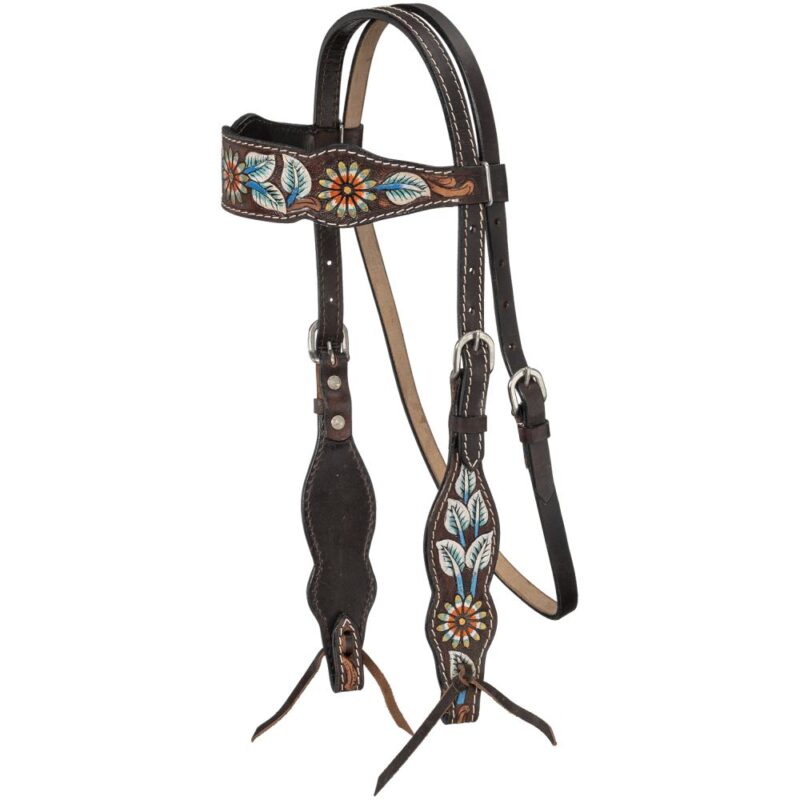 Royal King Vintage Pony Floral Browband Headstall