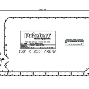 150’ x 250’ Roping Arena with 10’ Return Alley